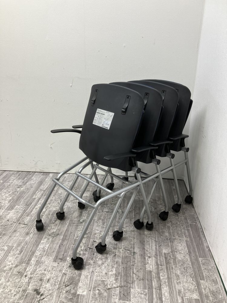 オカムラ 固定肘付グラータチェア4脚セット 8142GA 固定肘付グラータチェア4脚セット 8142GA