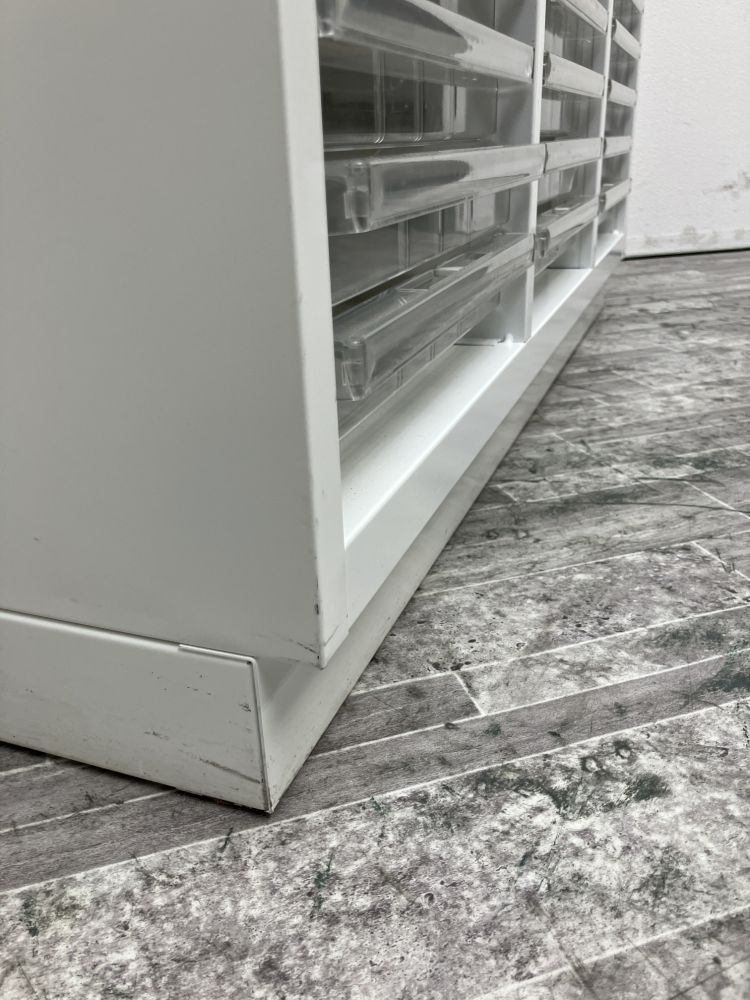 クロガネ 天板付きA4クリアケース書庫 white 天板付きA4クリアケース書庫 white