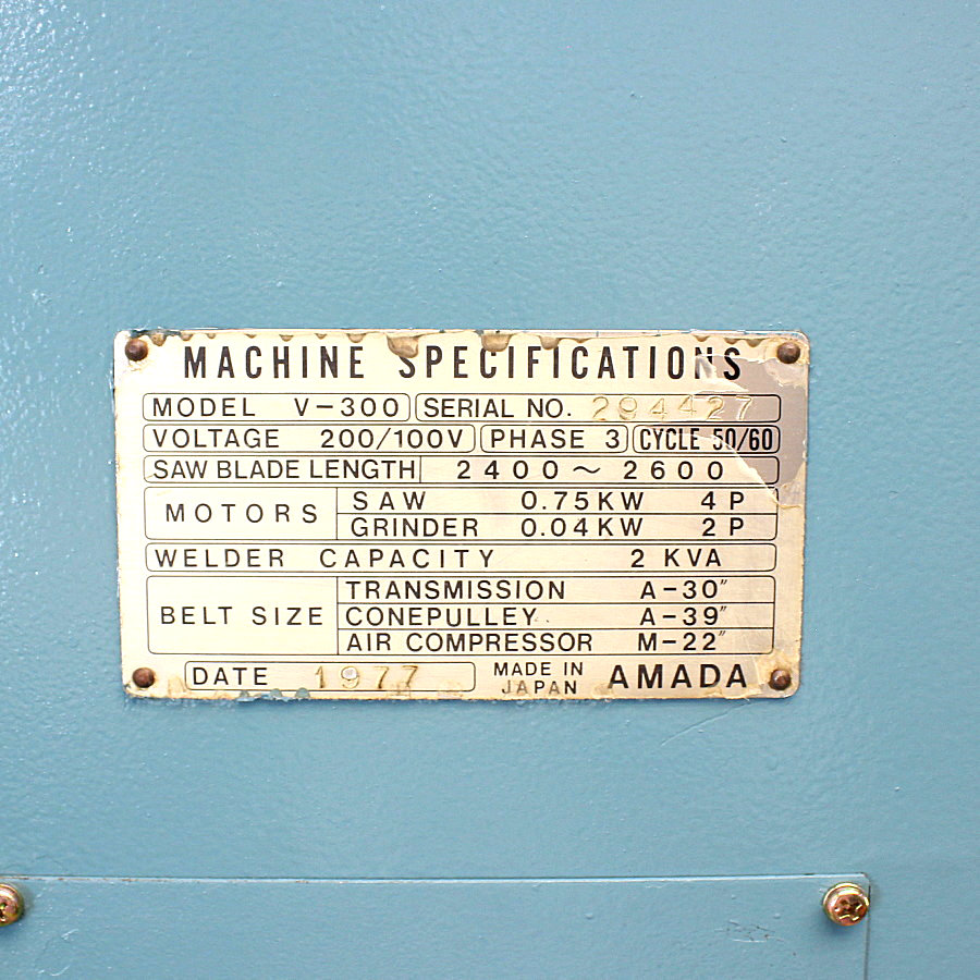 amada/アマダ　 　２００Vコンタマシーン　　 V-300 　２００Vコンタマシーン　　 V-300