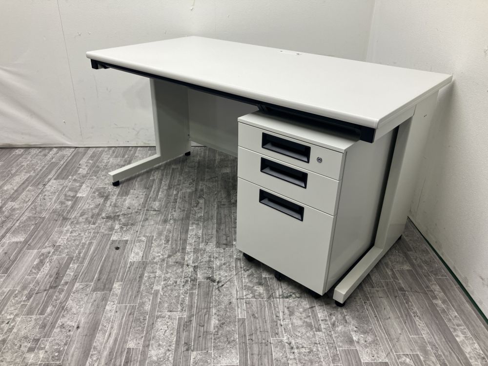 PLUS(プラス) 1400平デスク＋ワゴンセット SP-147HWH SP-046SC-B3 1400平デスク＋ワゴンセット SP-147HWH SP-046SC-B3