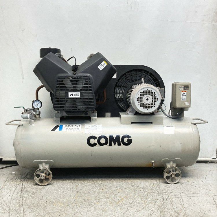 三重県にて アネスト岩田 給油式レシプロコンプレッサー3.7kW/5馬力 TLP37B-10 を買取致しました。