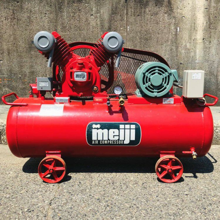 三重県にて meiji/明治機械製作所 ５馬力コンプレッサー GH-5 を買取致しました。